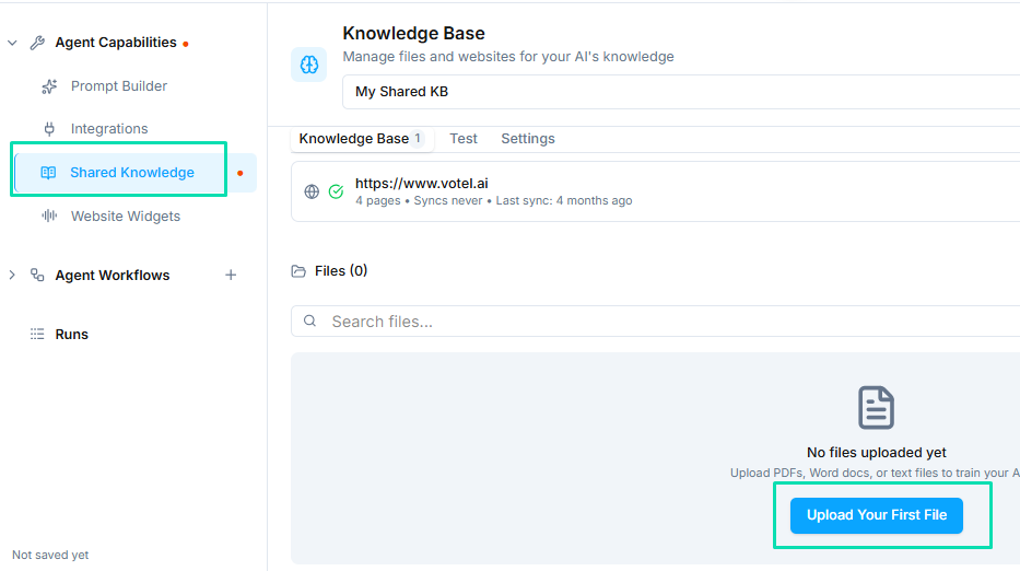 Agent Knowledge Sources Knowledge Base (RAG) | Documentation