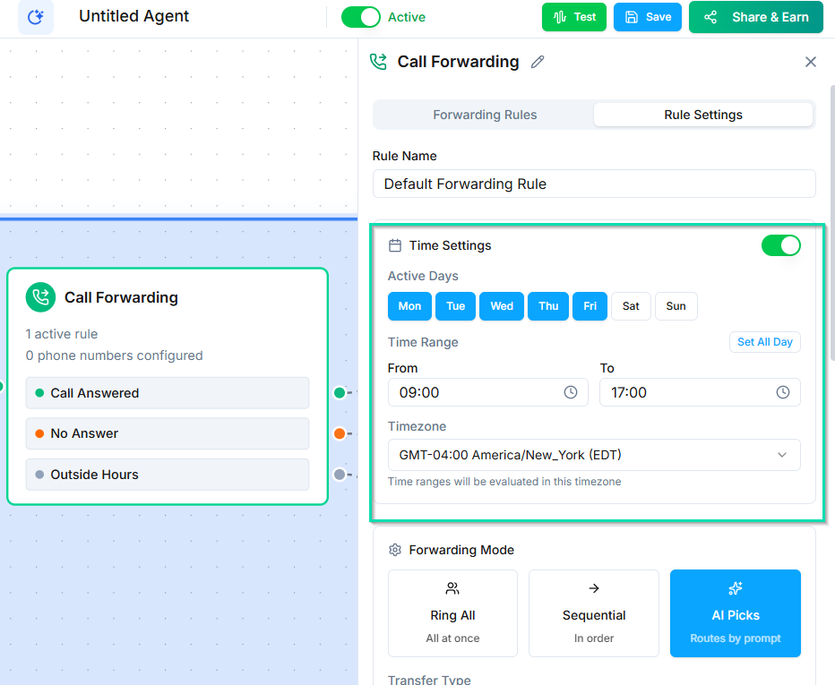 Call Forwarding Node | Documentation