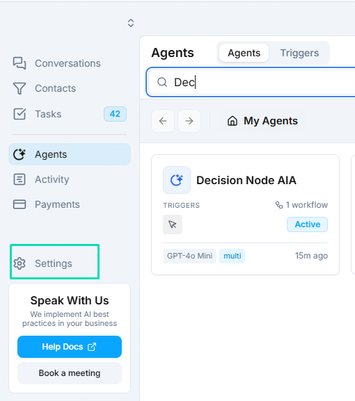Settings Overview | Documentation