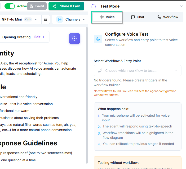 Testing and Debugging | docs.votel.ai