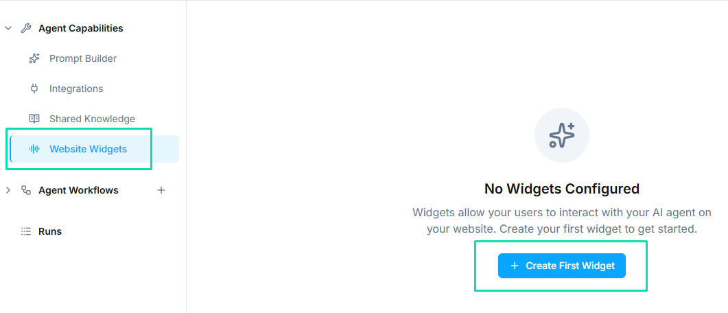Website Widgets | Documentation